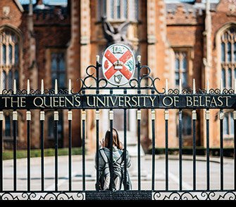 Photo: Gates of Queen's University Belfast