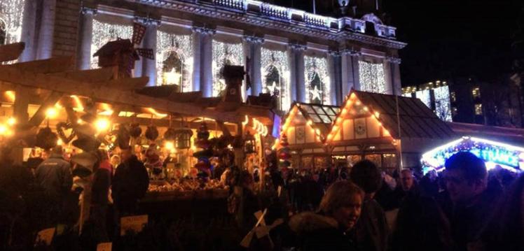 banner image of the Belfast Christmas market