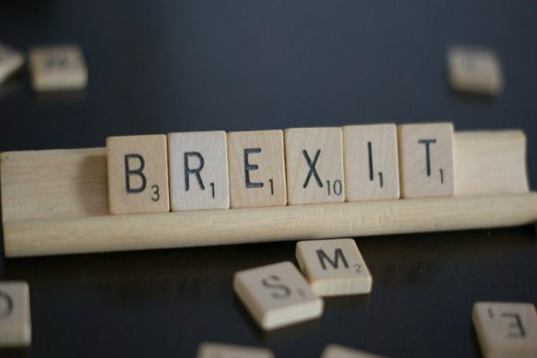 Brexit in Scrabble pieces