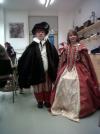 Dressing up in 16th century costumes at the Spanish Armada session in the Ulster Museum