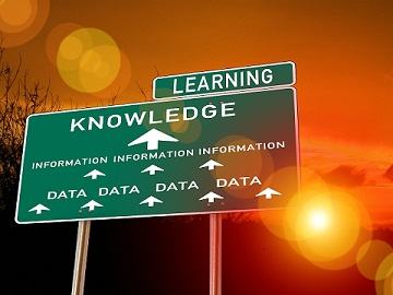 A map showing data knowledge and information