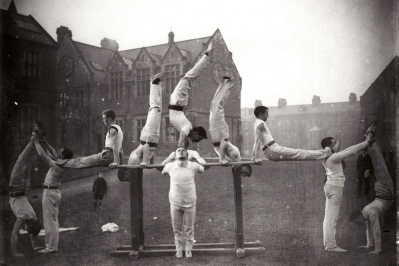 Men doing gymnastics