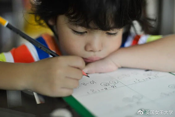 Child writing