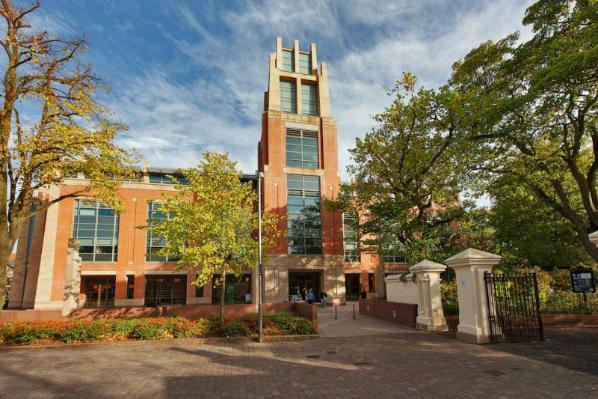 The McClay library from the front in summer time