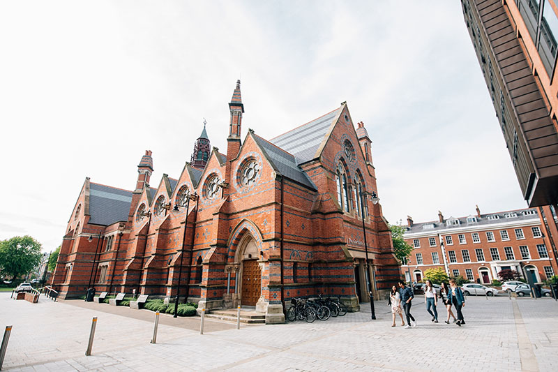 Students walking past Graduate School