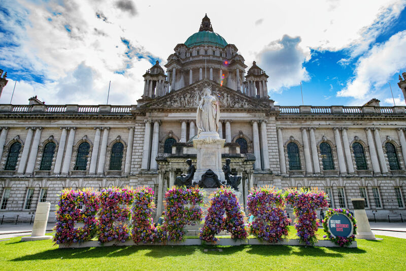 Front of city hall in Belfast
