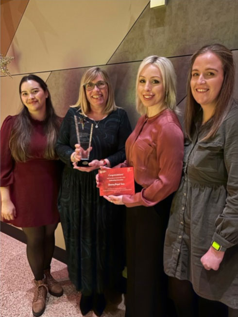 Digital Transformation staff from the Clearing Project Team pictured at the 2024 Staff Excellence Awards