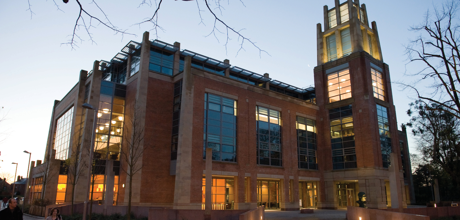McClay Library - External view, evening, winter