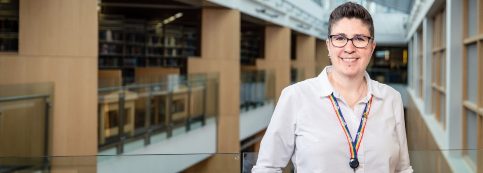 Queen's Staff Member in the Library