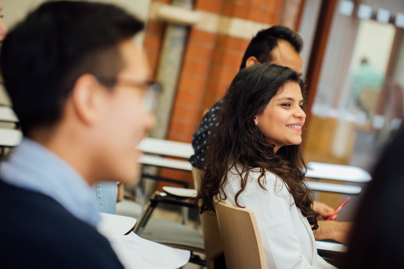 students sitting in a lecture hall