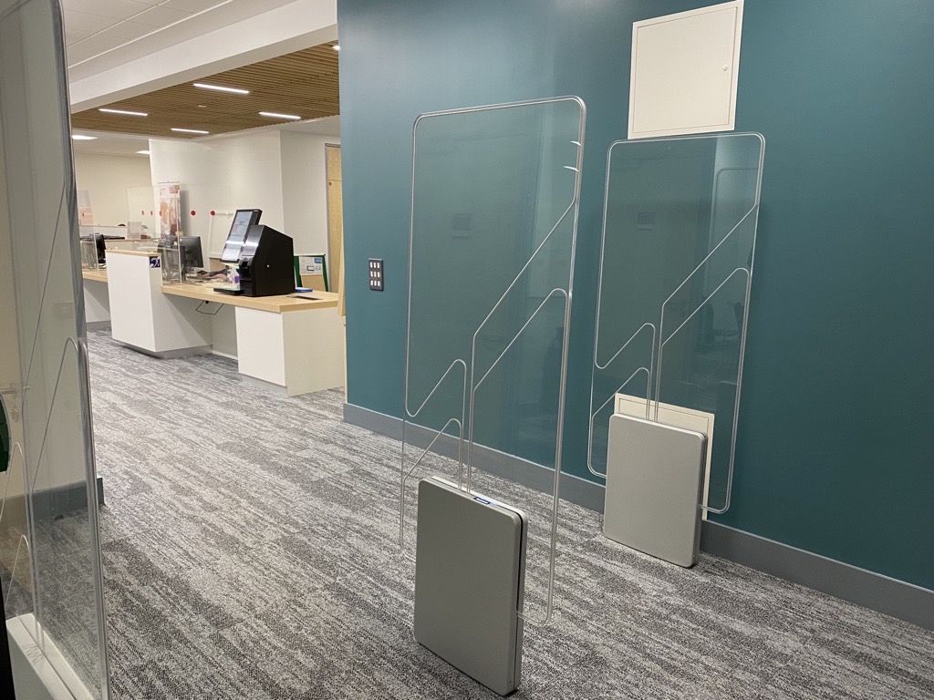 Image of Biomedical Library entrance and issue desk