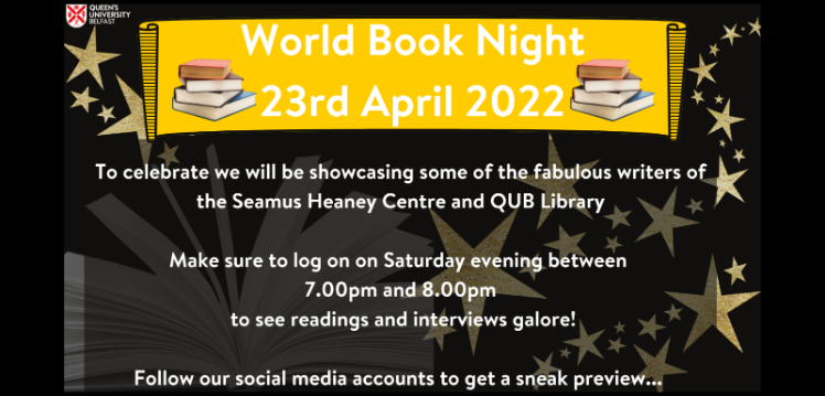 Advert for Library World Book Night event on 23rd April 2022