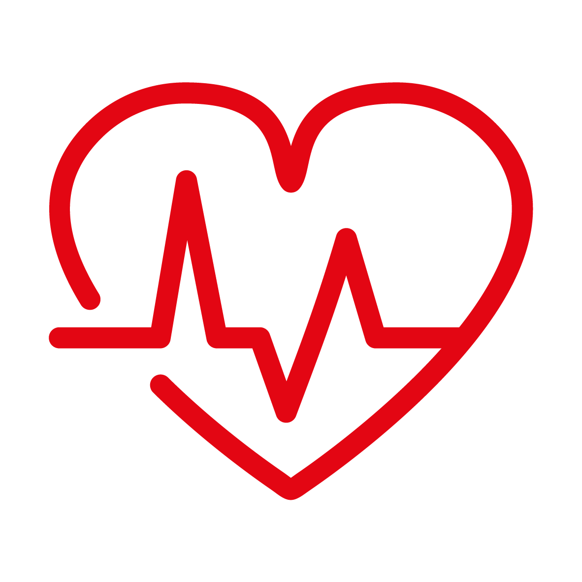 Image shows a heart icon with waves showing a heart rate