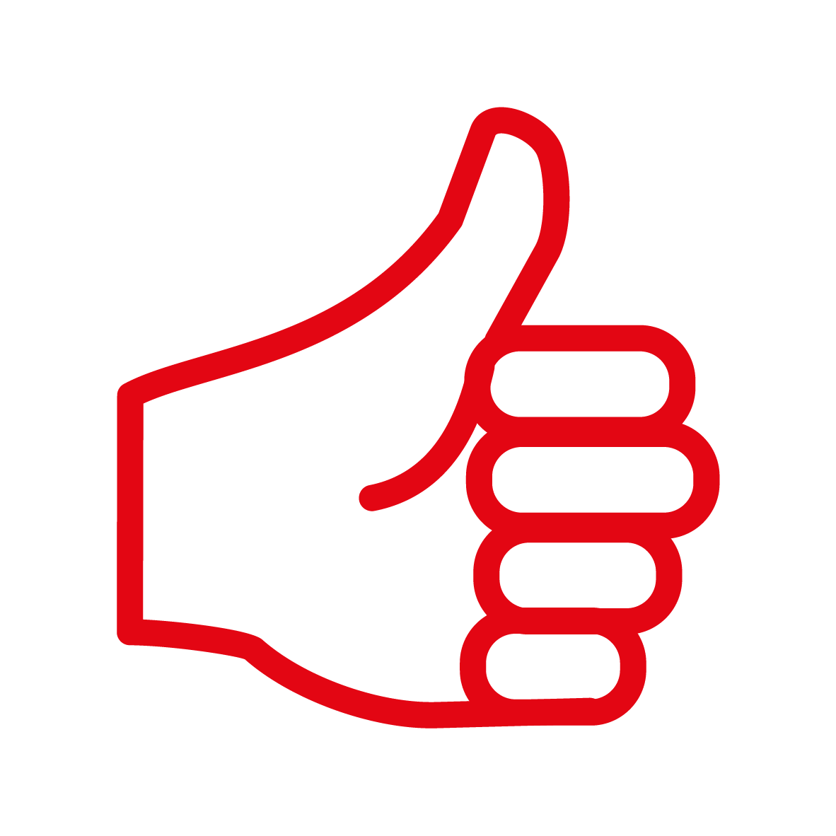 Image shows a thumbs up icon