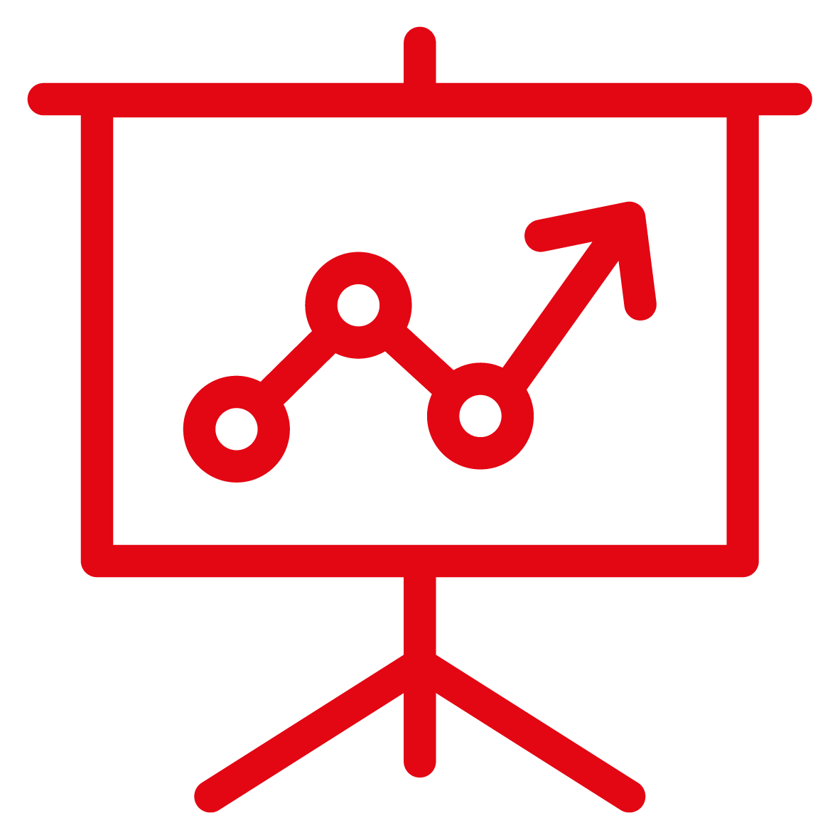 Image shows a whiteboard with an arrow pointing upwards drawn on it