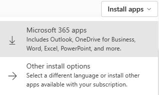 List of Microsoft 365 Install Apps