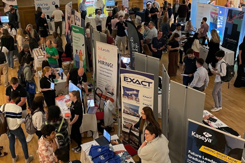 employers exhibiting at a careers fair
