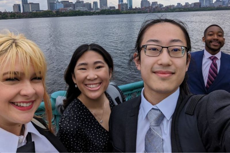 students taking a selfie in Washington