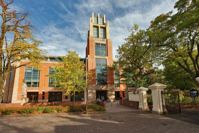 The McClay library from the front in summer time