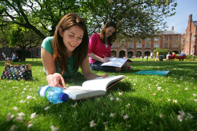 Student studying