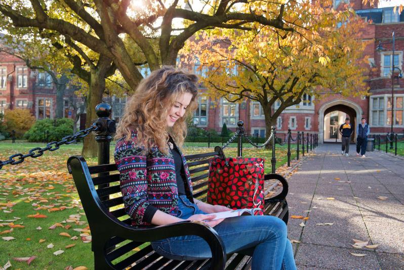 student in quad