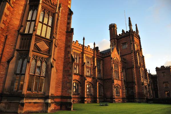Front view of the Lanyon Building, Queen's University Belfast.