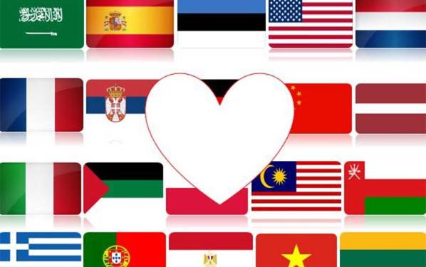 multiple national flags
