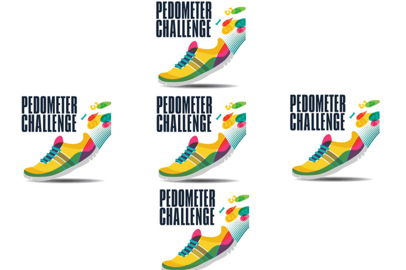 Pedometer Challenge 2018, image of foot stepping