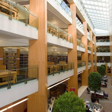 View of McClay Atrium and 3 floors