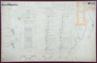 Drawing of the North and South Towers and Elevations, June 1847