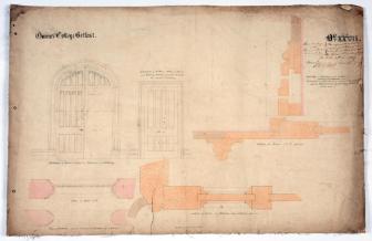Plan of doors and skirting on the Ground Floor of the main building