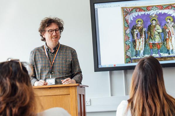 Smiling lecturer