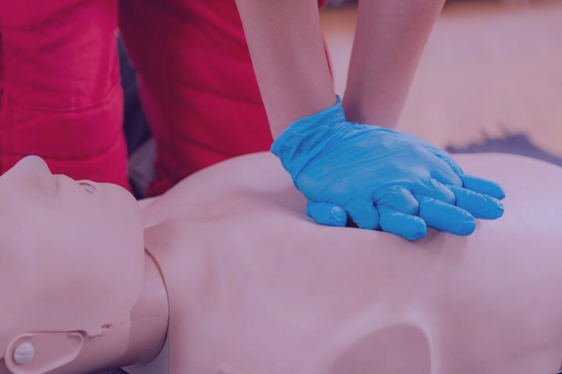 First Aid scenario with CPR and dummy