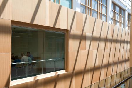 Meeting Room 3 from the outside in the McClay Library.