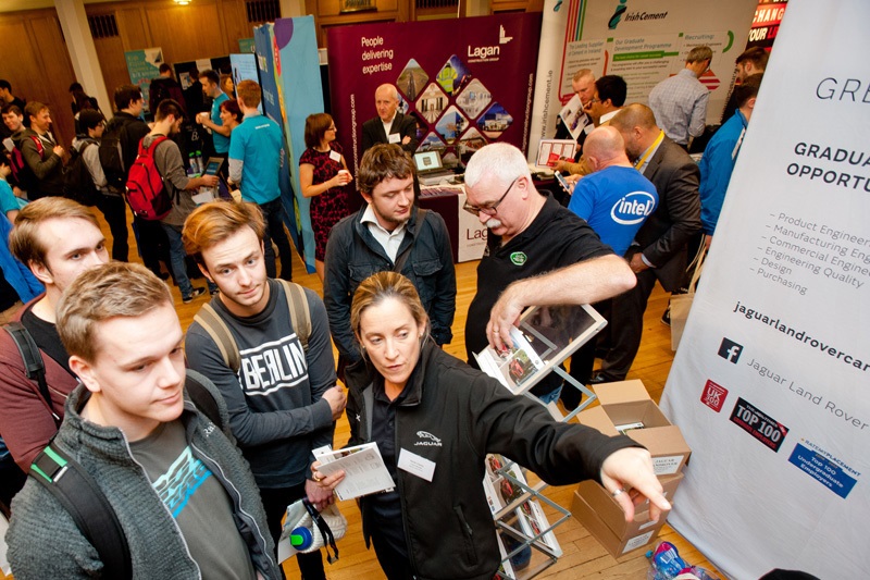 Photo of students at a careers fair