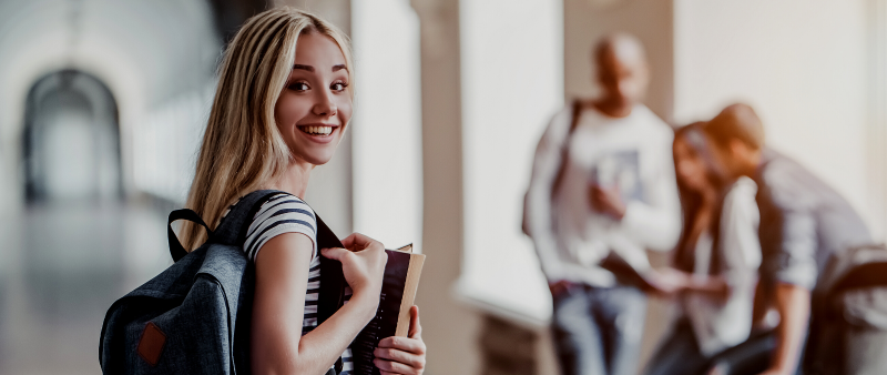 Student in hallway