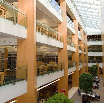 McClay Library Atrium from above