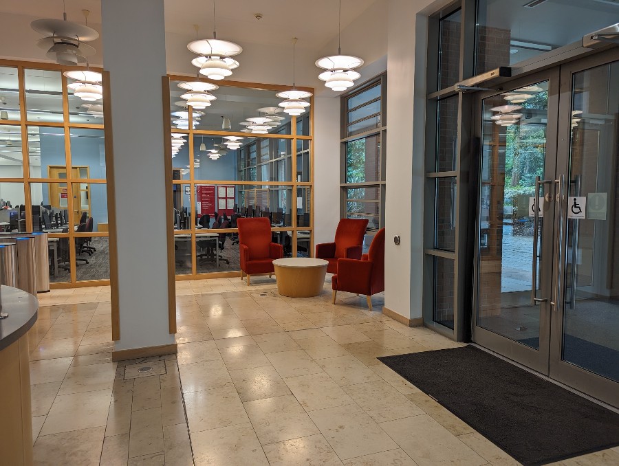 Lobby Waiting Area in the McClay Library