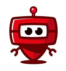 Qubot - A red, QUB themed robot