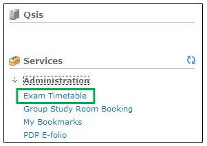 Exam Timetable Link