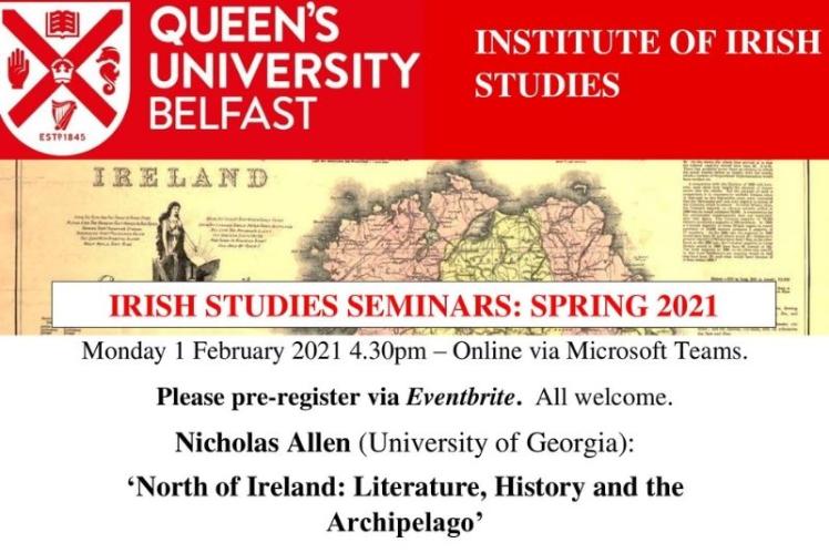 Irish Studies Seminar 1 Feb 2021
