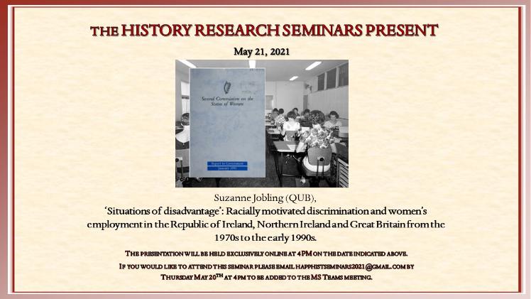 History Research Seminar 21 May 2021