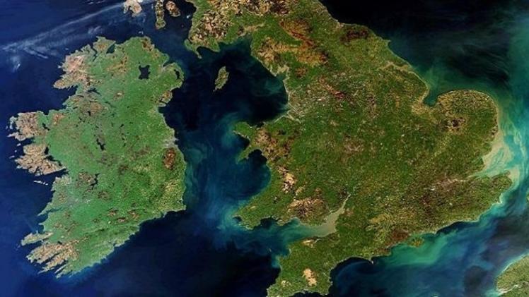 map of Ireland and UK