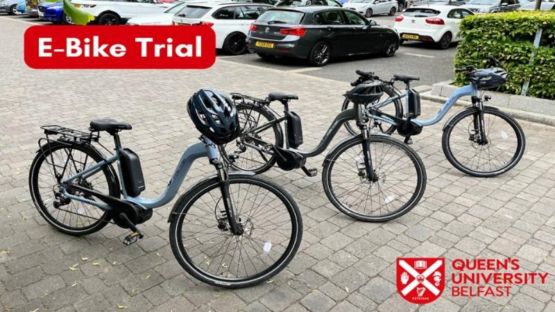 Row of three bikes