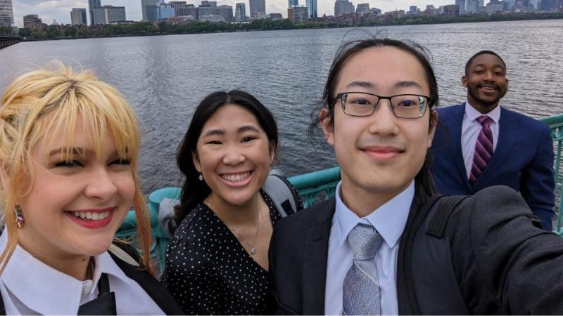 students taking a selfie in Washington