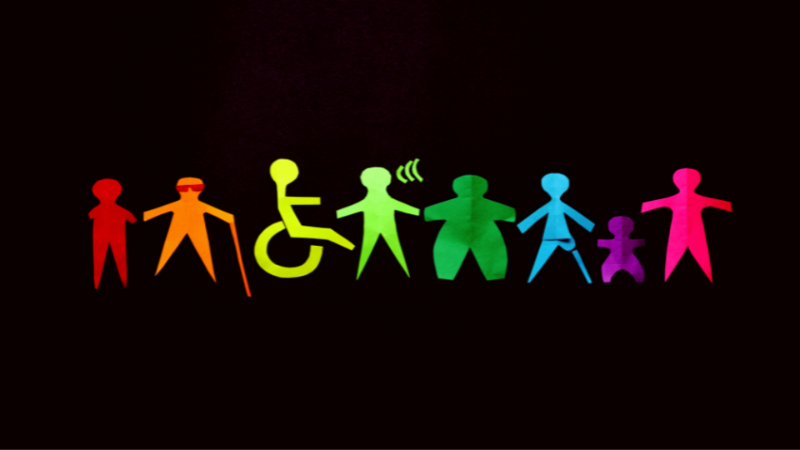 Figures showing different people and disabilities