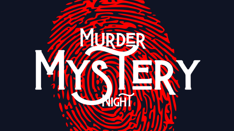 Banner advertising murder mystery night