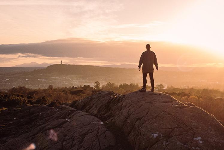 Person looking over Belfast