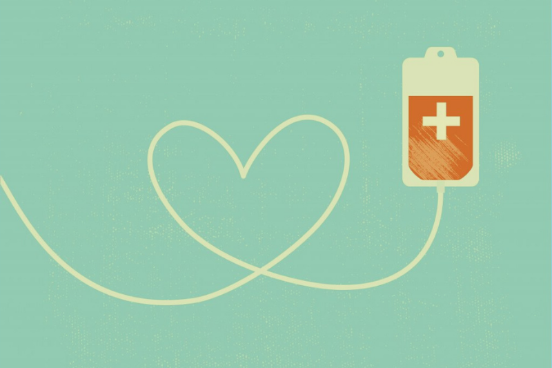 Blood donation heart (cliparty)