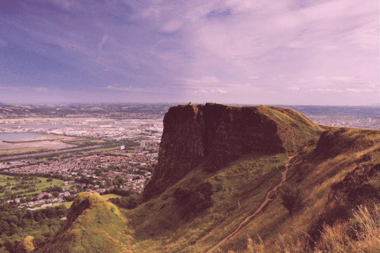 scenic picture of cavehill overlooking belfast